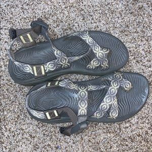 SOLD!!!! Grey and yellow chacos